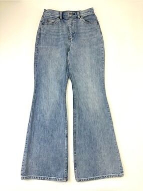 Denim Forum Marlene 60s High Rise Flare Jeans 25 30L Organic Cotton